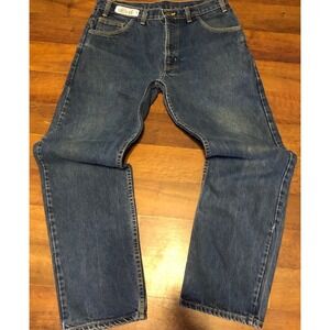 Aramark Jeans Mens 34x32 Blue Denim 100% Cotton Straight Legs Workpants Classic